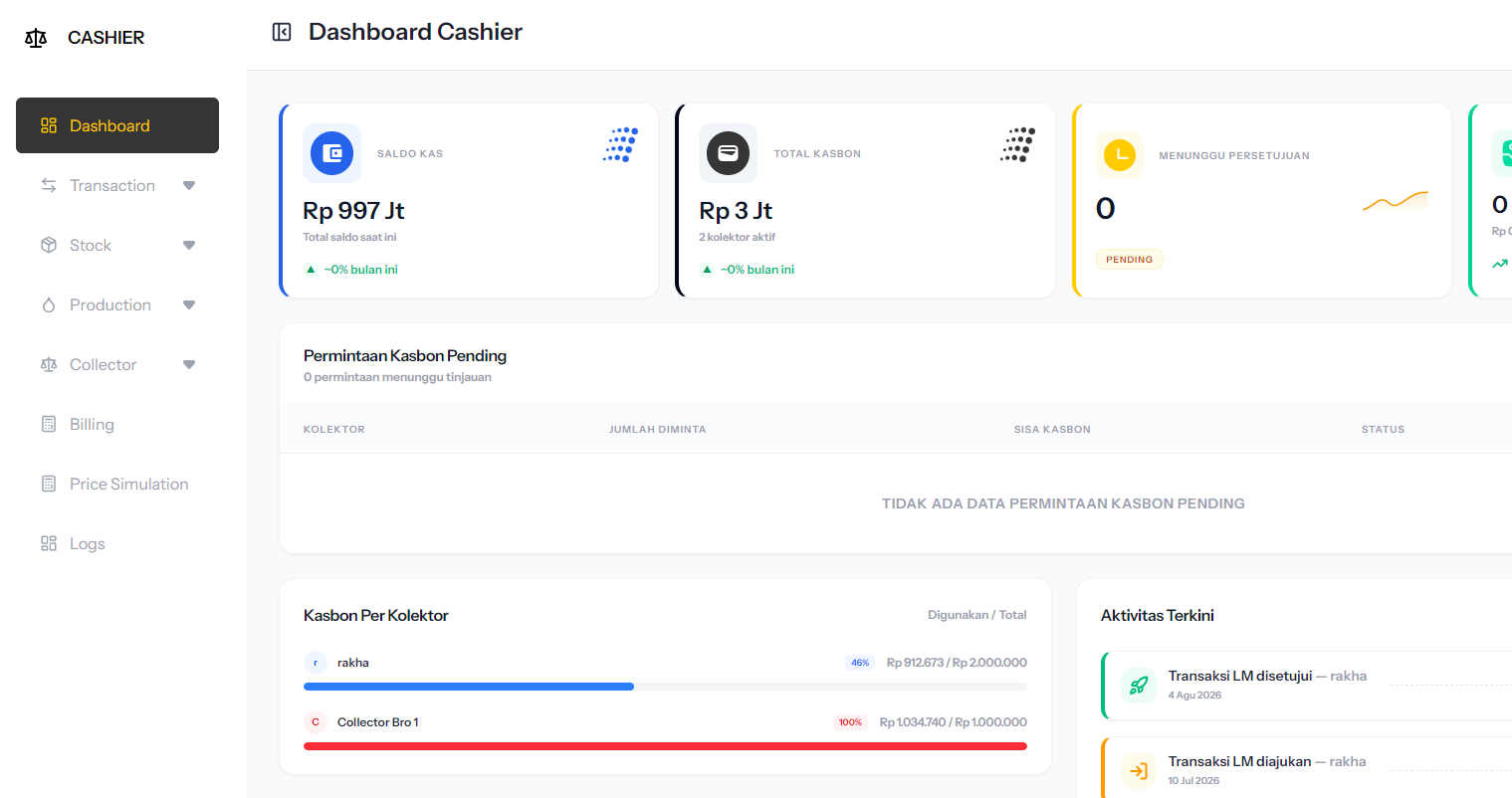 Gold Management System screenshot